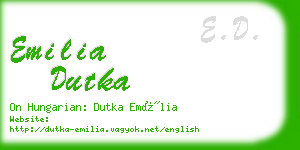 emilia dutka business card